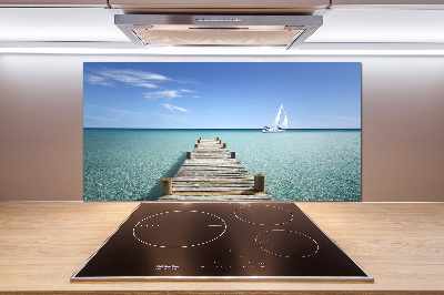 Spatplaat keuken Houten steiger