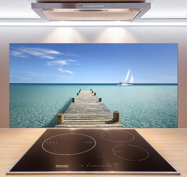 Spatplaat keuken Houten steiger