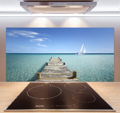 Spatplaat keuken Houten steiger