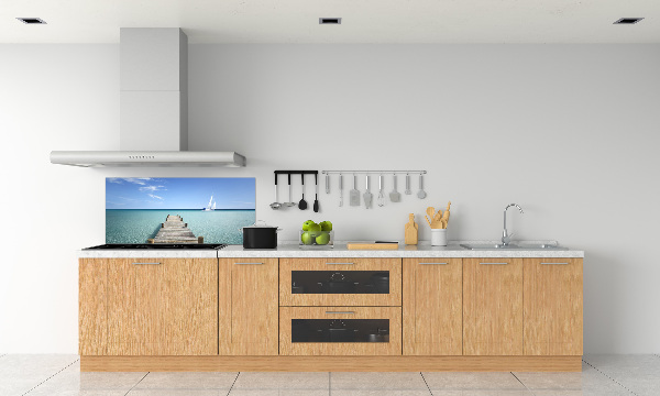 Spatplaat keuken Houten steiger