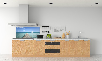 Spatplaat keuken Houten steiger