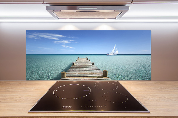 Spatplaat keuken Houten steiger