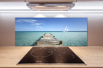 Spatplaat keuken Houten steiger