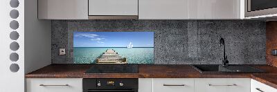Spatplaat keuken Houten steiger
