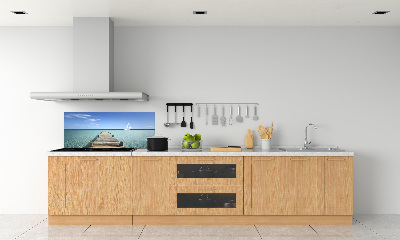 Spatplaat keuken Houten steiger