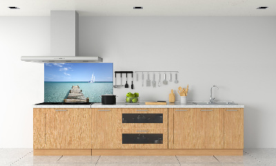 Spatplaat keuken Houten steiger