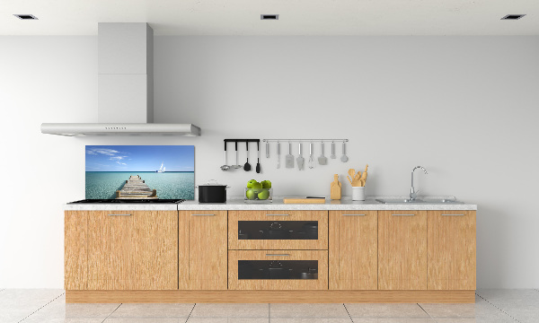 Spatplaat keuken Houten steiger