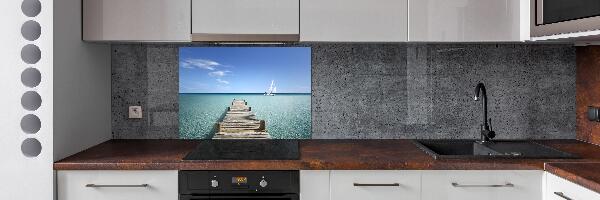 Spatplaat keuken Houten steiger