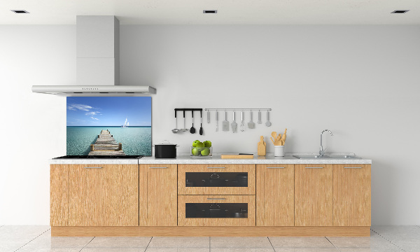 Spatplaat keuken Houten steiger