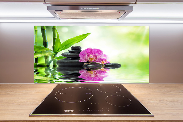 Spatscherm keuken Orchidee