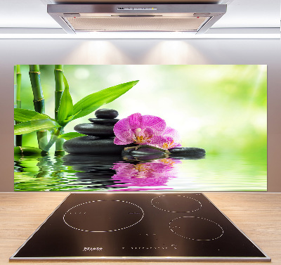 Spatscherm keuken Orchidee