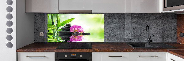 Spatscherm keuken Orchidee