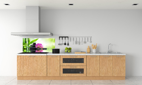 Spatscherm keuken Orchidee