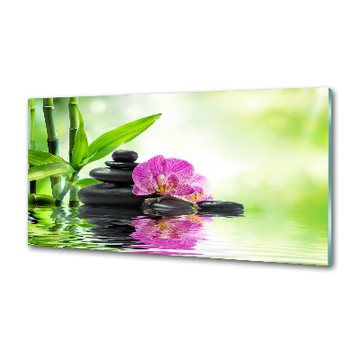 Spatscherm keuken Orchidee