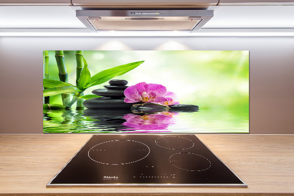 Spatscherm keuken Orchidee