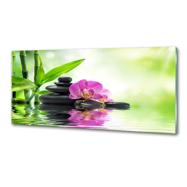 Spatscherm keuken Orchidee