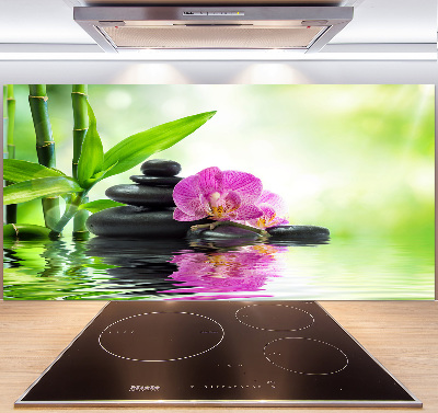 Spatscherm keuken Orchidee
