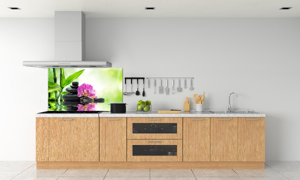 Spatscherm keuken Orchidee