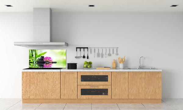 Spatscherm keuken Orchidee