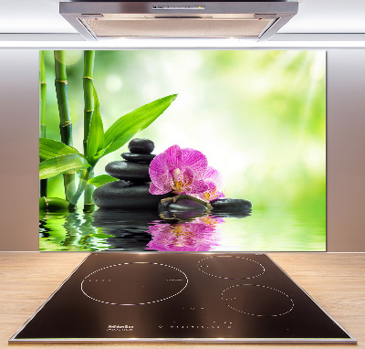 Spatscherm keuken Orchidee
