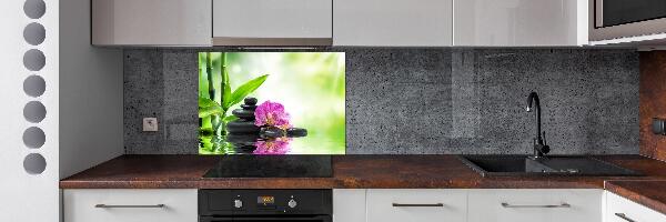 Spatscherm keuken Orchidee