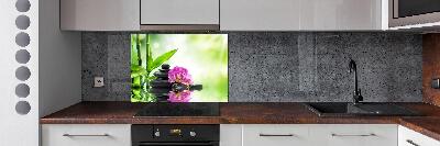 Spatscherm keuken Orchidee