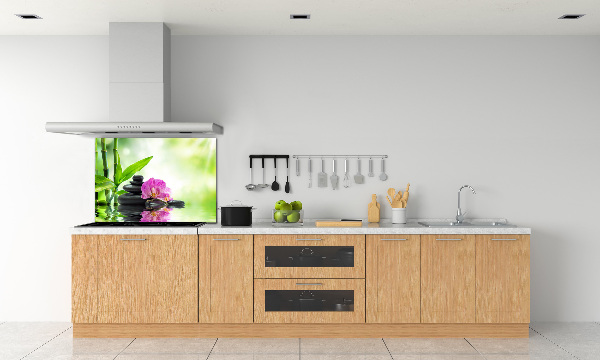Spatscherm keuken Orchidee