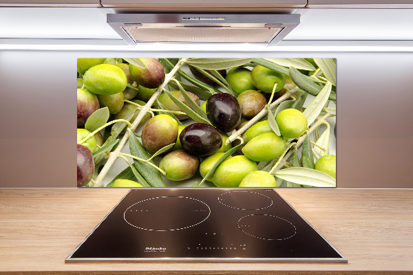 Glazen achterwand keuken Verse olijven