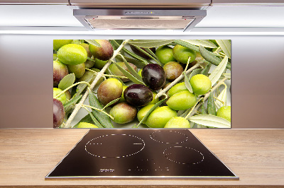 Glazen achterwand keuken Verse olijven