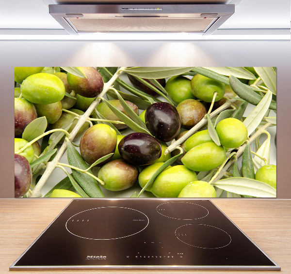 Glazen achterwand keuken Verse olijven