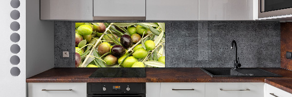Glazen achterwand keuken Verse olijven