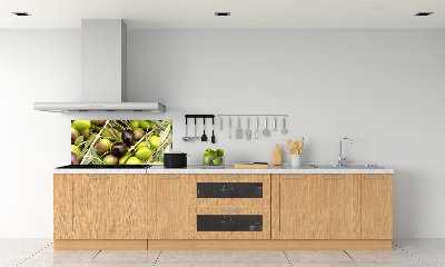 Glazen achterwand keuken Verse olijven
