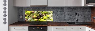 Glazen achterwand keuken Verse olijven