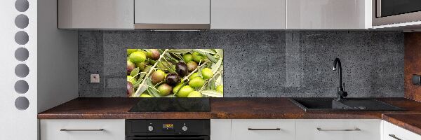 Glazen achterwand keuken Verse olijven