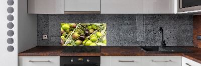 Glazen achterwand keuken Verse olijven