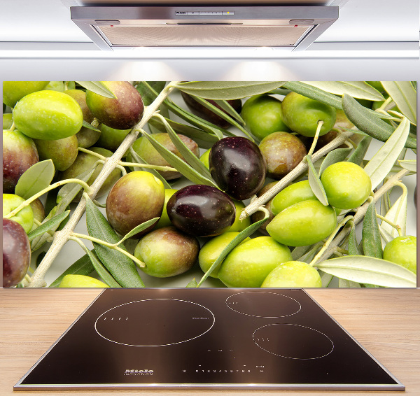 Glazen achterwand keuken Verse olijven