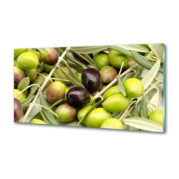 Glazen achterwand keuken Verse olijven
