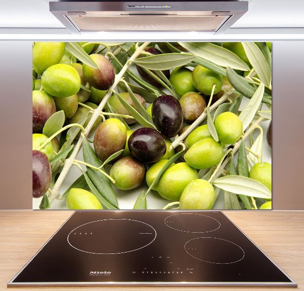 Glazen achterwand keuken Verse olijven