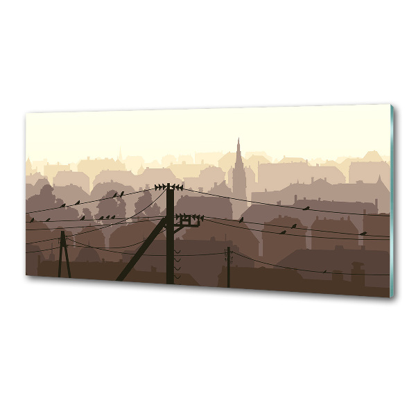 Panel lacobel Miasto linia