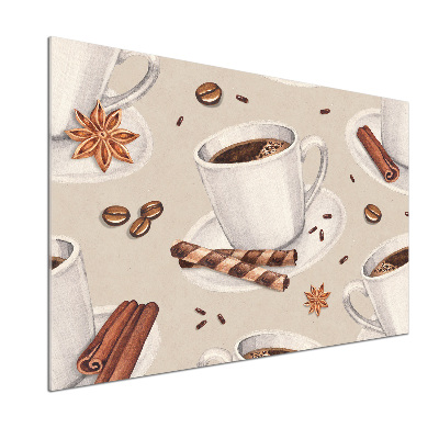 Spatscherm keuken Een kopje koffie