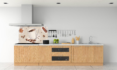 Spatscherm keuken Een kopje koffie