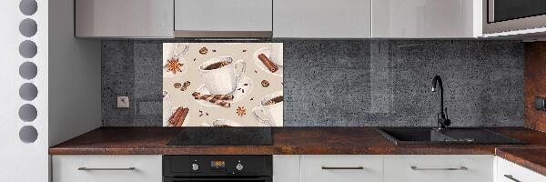 Spatscherm keuken Een kopje koffie
