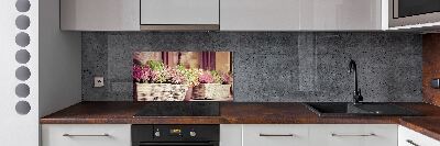 Keuken achterwand Lavendel in een pot