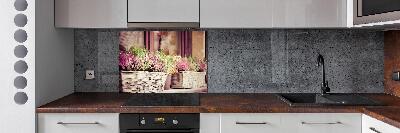 Keuken achterwand Lavendel in een pot