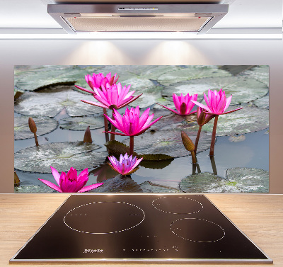Glazen achterwand keuken Lotusbloem