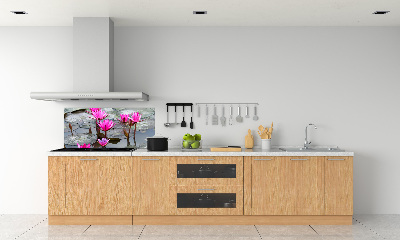 Glazen achterwand keuken Lotusbloem
