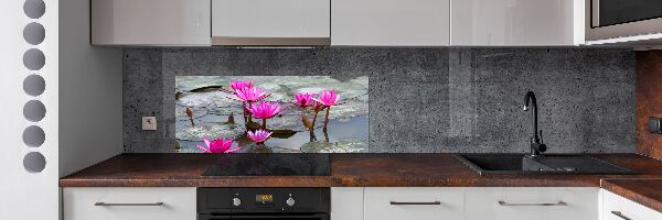 Glazen achterwand keuken Lotusbloem