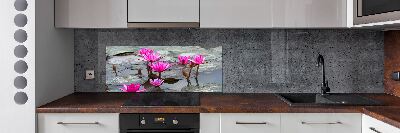 Glazen achterwand keuken Lotusbloem