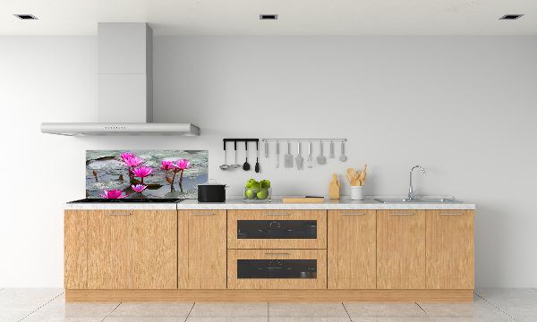Glazen achterwand keuken Lotusbloem