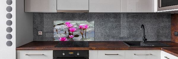 Glazen achterwand keuken Lotusbloem